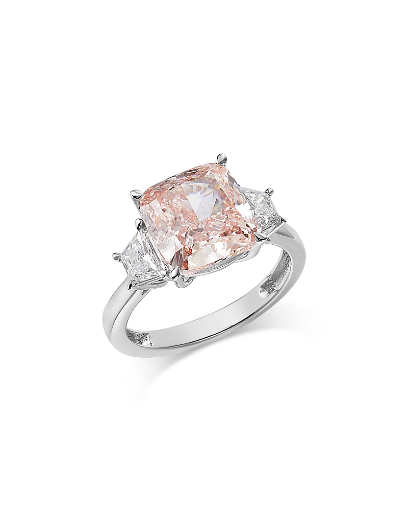 Bloomingdale's Fine Collection Luxe Collection Certified Lab Grown Pink & White Diamond Engagement Ring in 18K White Gold, 5.0 tcw