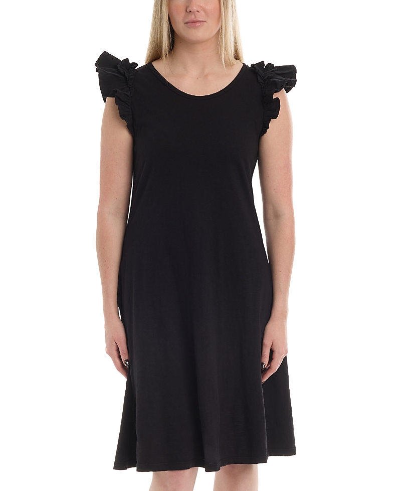 Wilt Clothing Ruffle Shoulder Tank Dress
