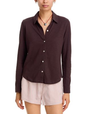 Button Front Knit Top