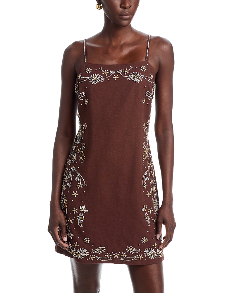 Elie Tahari The Willow Rhinestone Embellished Dress