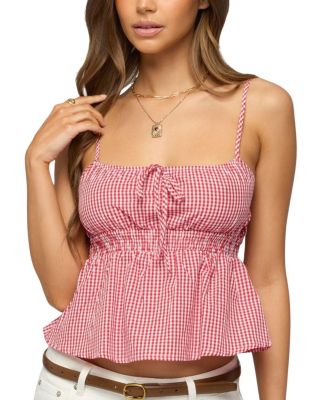 Zahara Gingham Babydoll Top