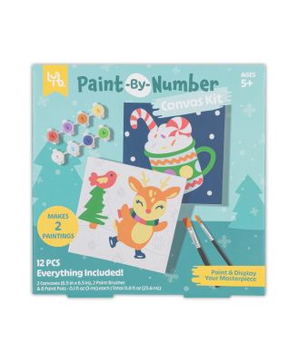  Reindeer Paint By Number Kit Complete Art Set, Ages 5+