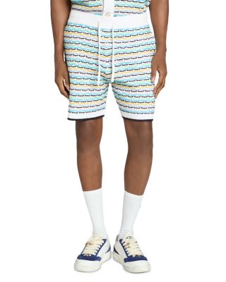 Crochet Tuck Stitch Stripe Shorts 