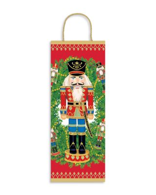 Nutcracker Wreath Wine Gift Bag