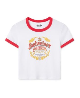  Women's Budweiser Ringer Baby Tee