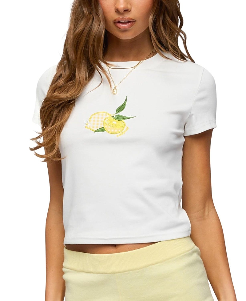 Edikted Lemon Patch T-Shirt