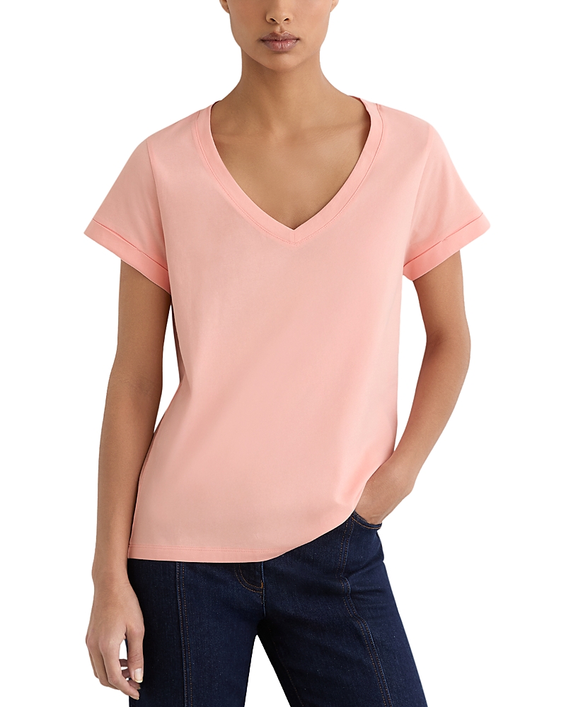 Reiss Cotton V Neck Tee