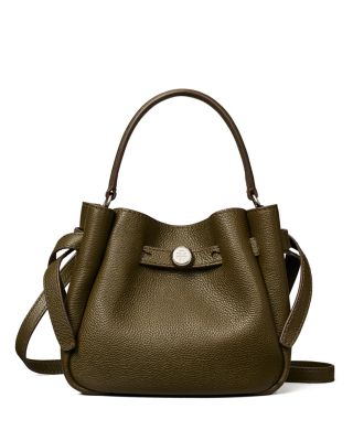 Romy Mini Leather Crossbody Bucket Bag