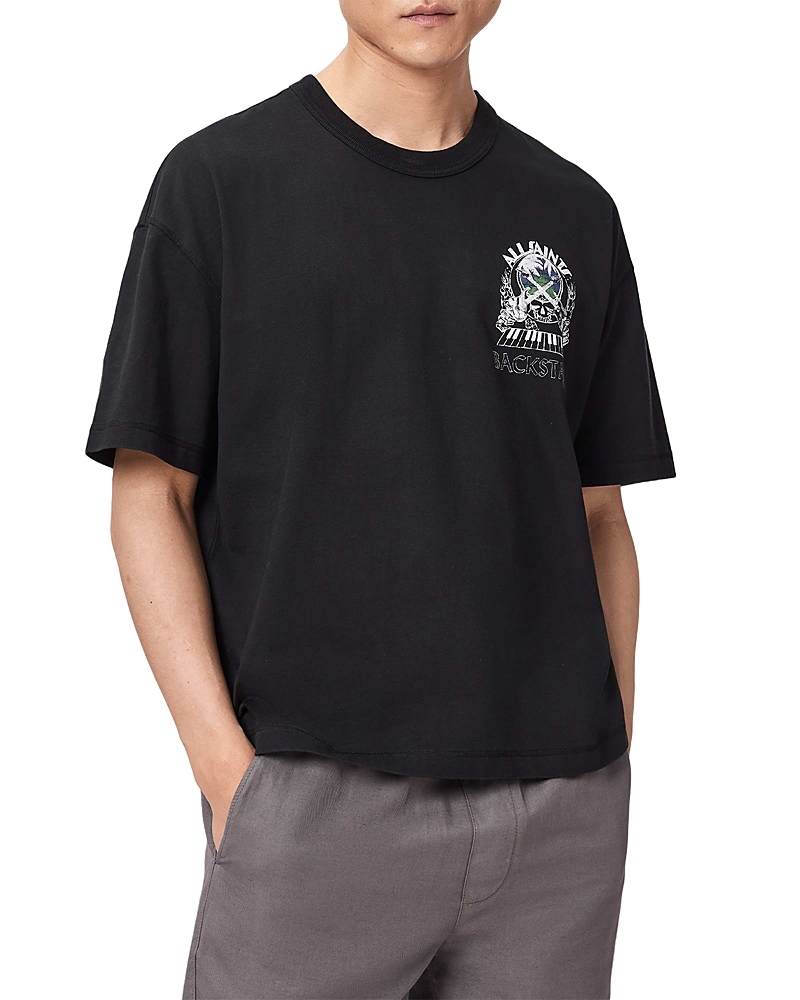 Allsaints Hula Cross Guitars Backstage Logo Graphic T-Shirt