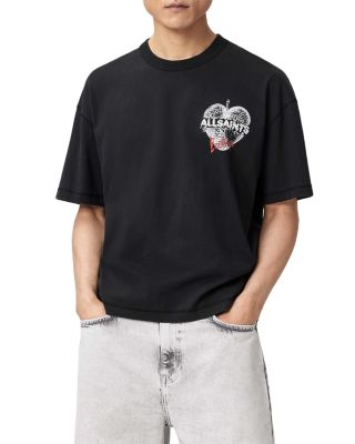 Allsaints Reflect Backstage Heart Logo Graphic Tour T-Shirt