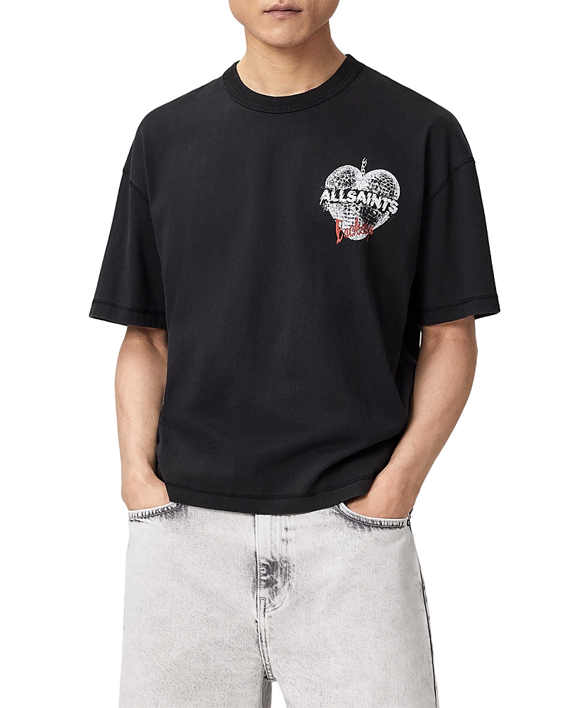 Allsaints Reflect Backstage Heart Logo Graphic Tour T-Shirt