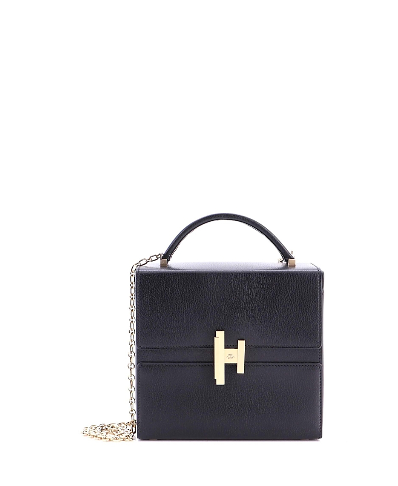 Pre-Owned HERMES Cinhetic Top Handle Bag Chevre Chamkila