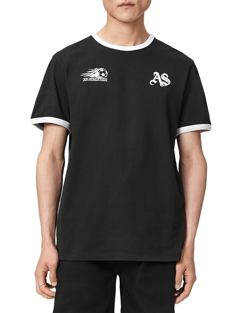 Allsaints Athletics Logo Graphic Ringer T-Shirt
