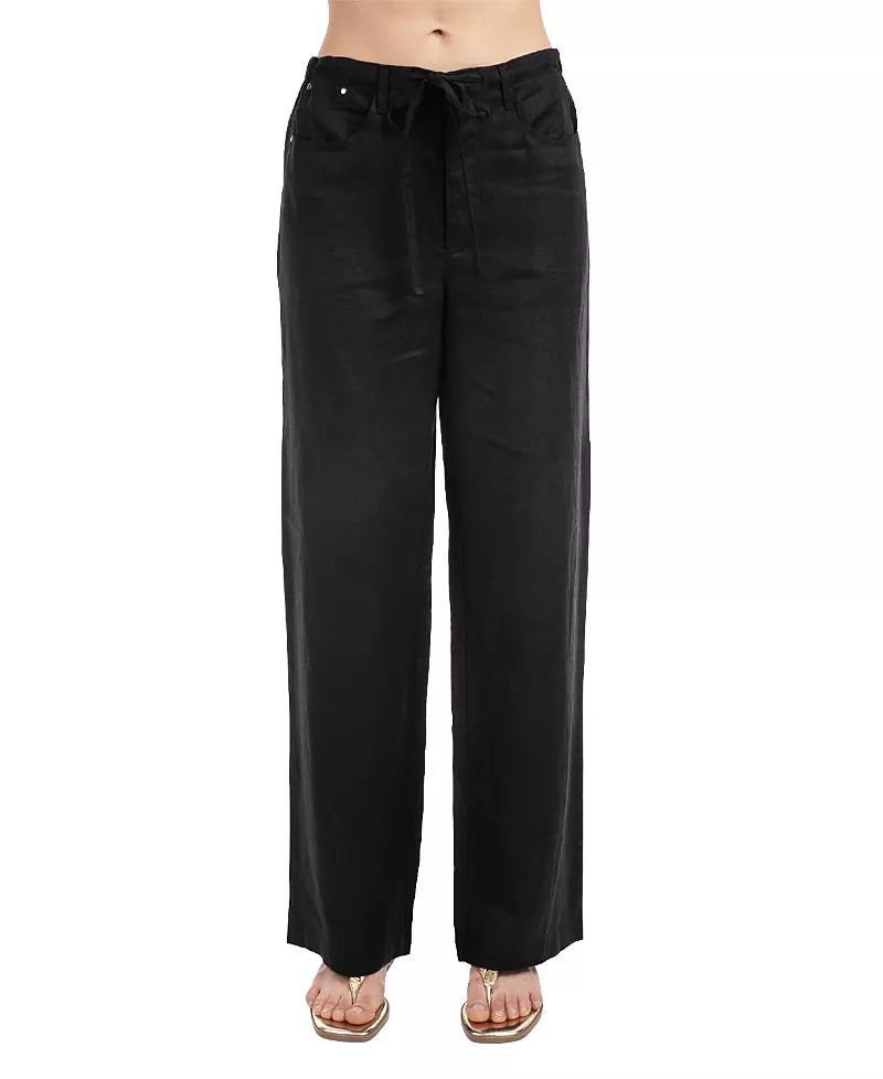 Elle Collection Women's Linen Drawcord Pant