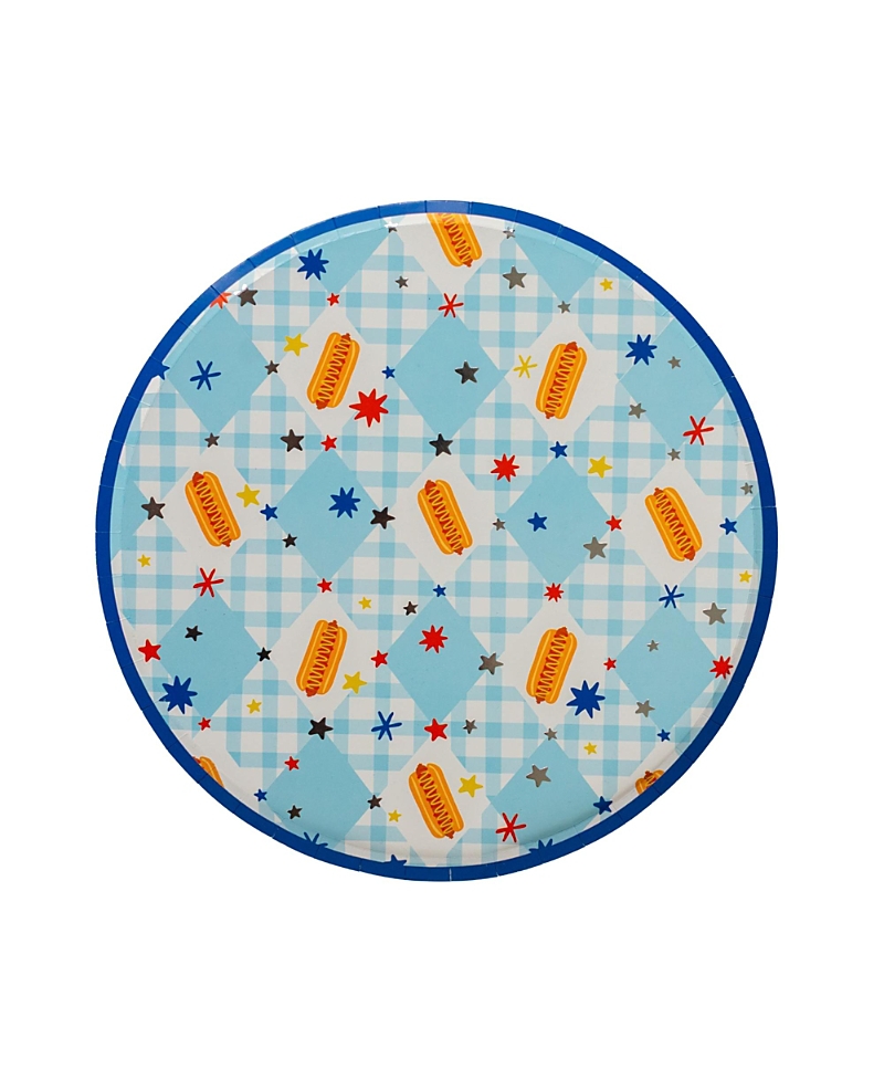 Jollity & Co. Hot Dog Paper Dinner Plates, Set of 8