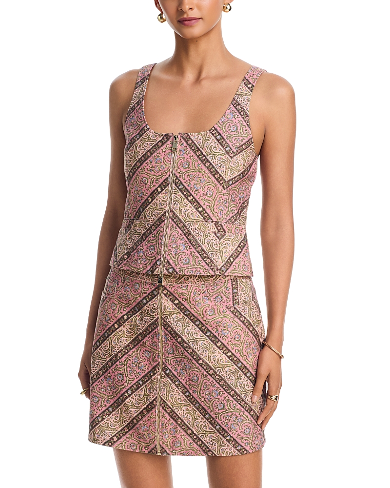 Cinq a Sept Nicole Pepper Paisley Denim Top