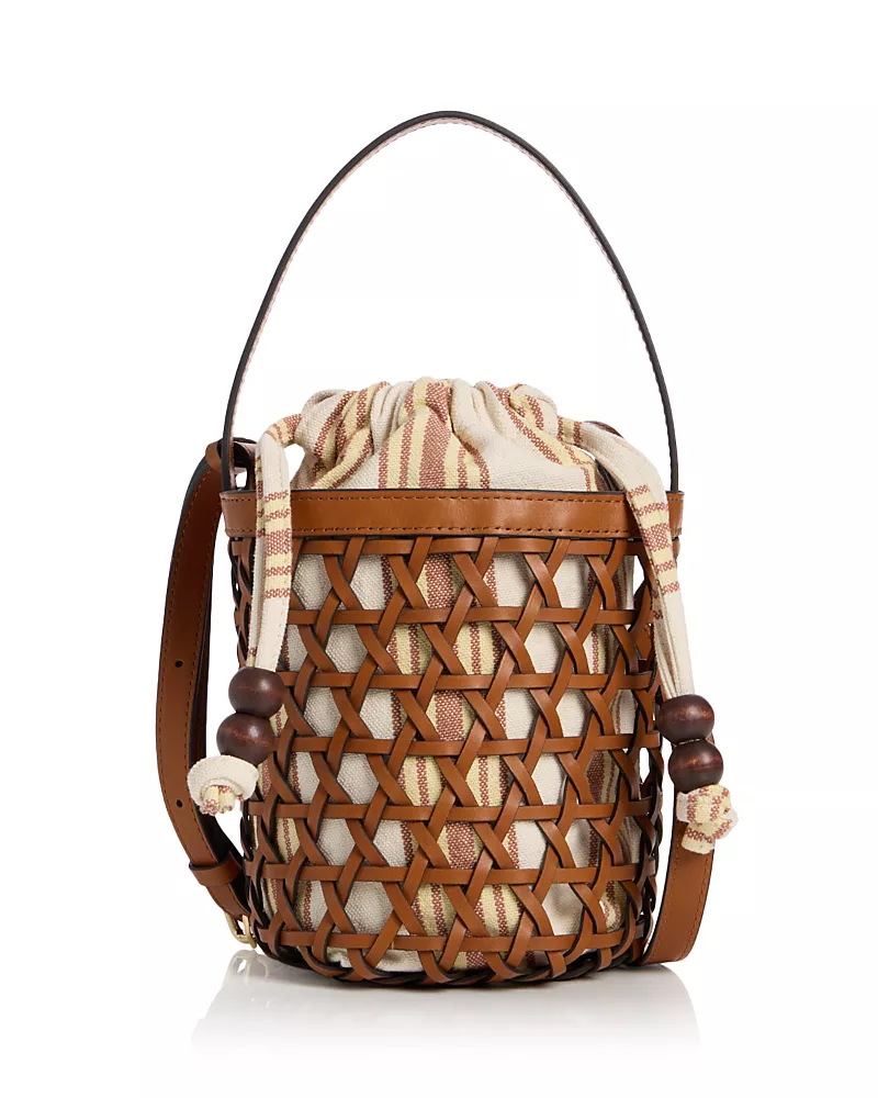 Loeffler Randall Woven Bucket Crossbody Bag