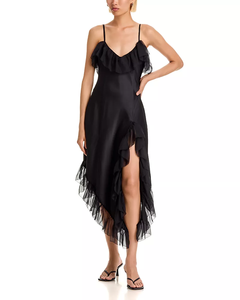 Aqua Ruffle Maxi Dress - Exclusive