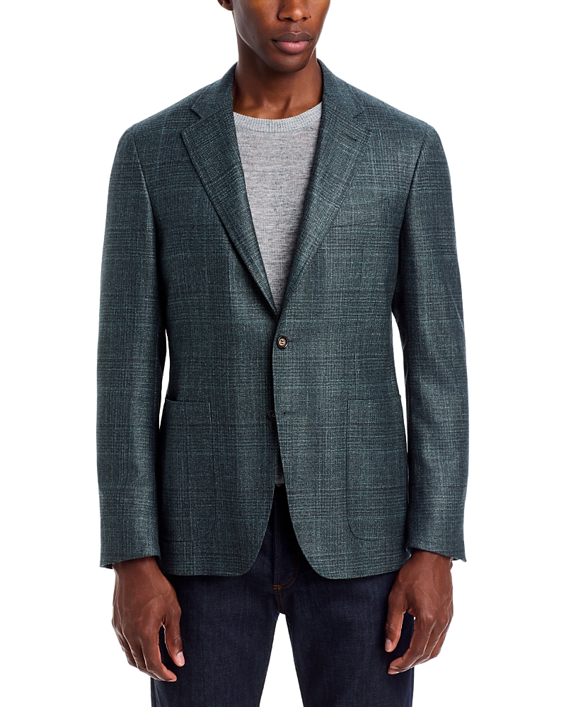 Canali Kei Trim Fit Tonal Plaid Sport Coat
