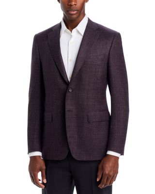 Sienna M&eacute;lange Regular Fit Textured Solid Sport Coat