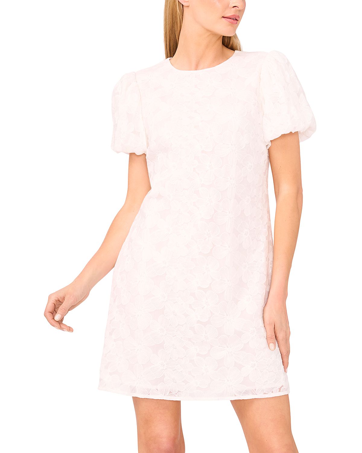 CeCe Bubble Sleeve Swing Dress