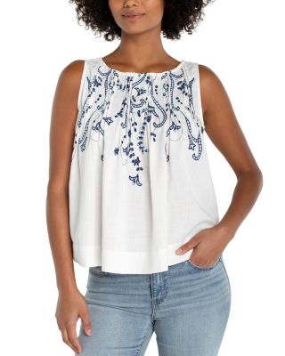 Sleeveless Boat Neck Top