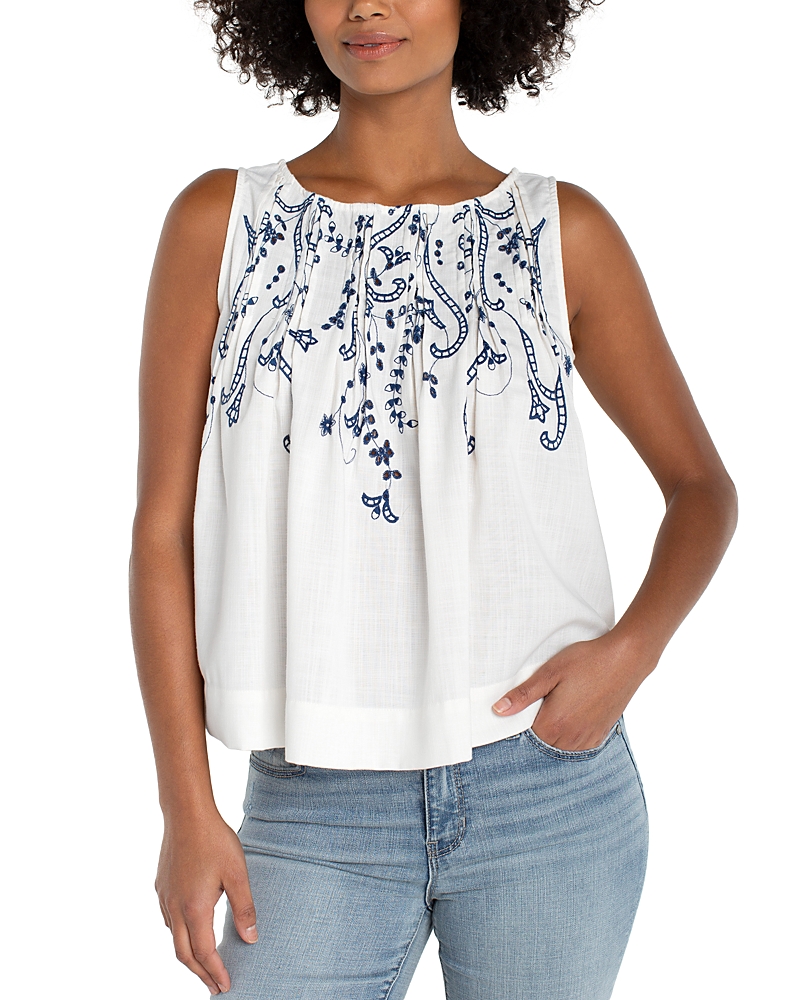 Liverpool Los Angeles Sleeveless Boat Neck Top
