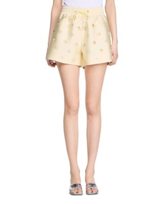 Rhinestone Shorts With Lace