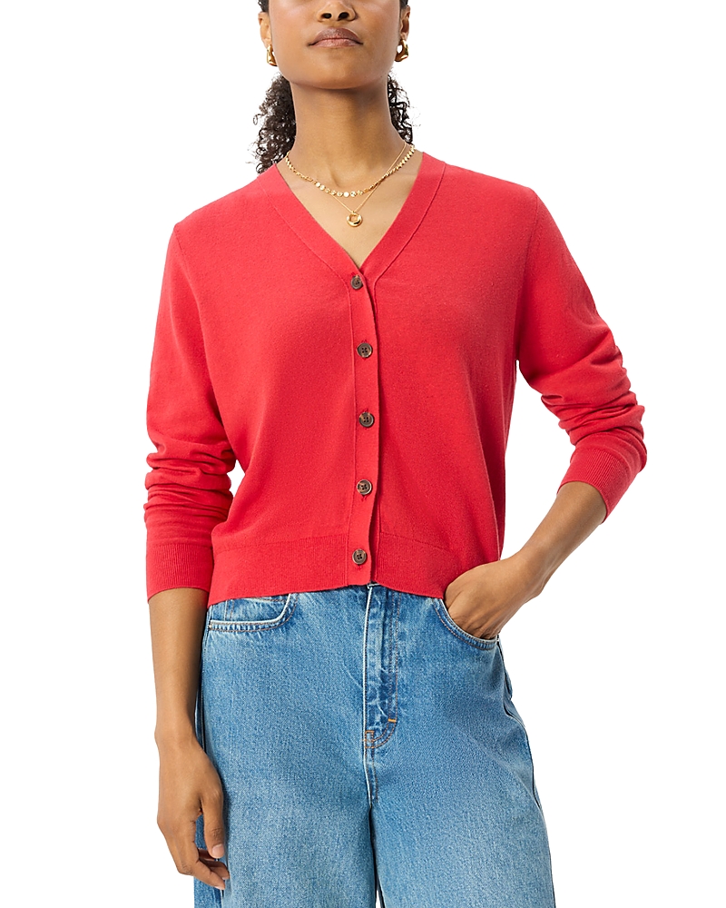 Whistles V Neck Linen Cardigan
