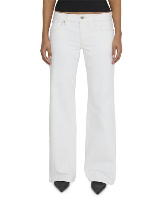 x Amelia Gray The Pixie Gray Low Rise Wide Flare Leg Jeans in Au Natural