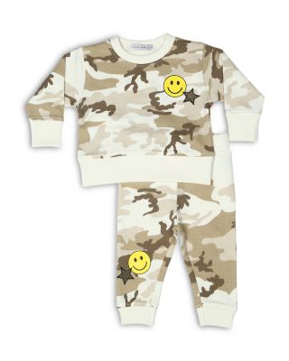 Boys' Chenille Patches Camo French Terry Top & Pants Set - Little Kid