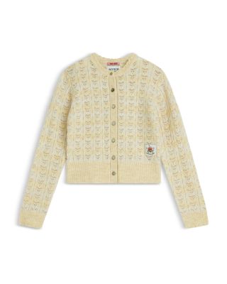 Girls' Pointelle Crewneck Cardigan - Little Kid, Big Kid