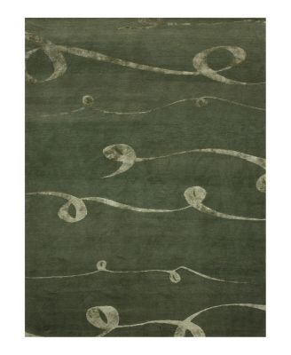 Bokara Rug Co Tibetan Wool Silk Ribbon Area Rug, 6' x 9'
