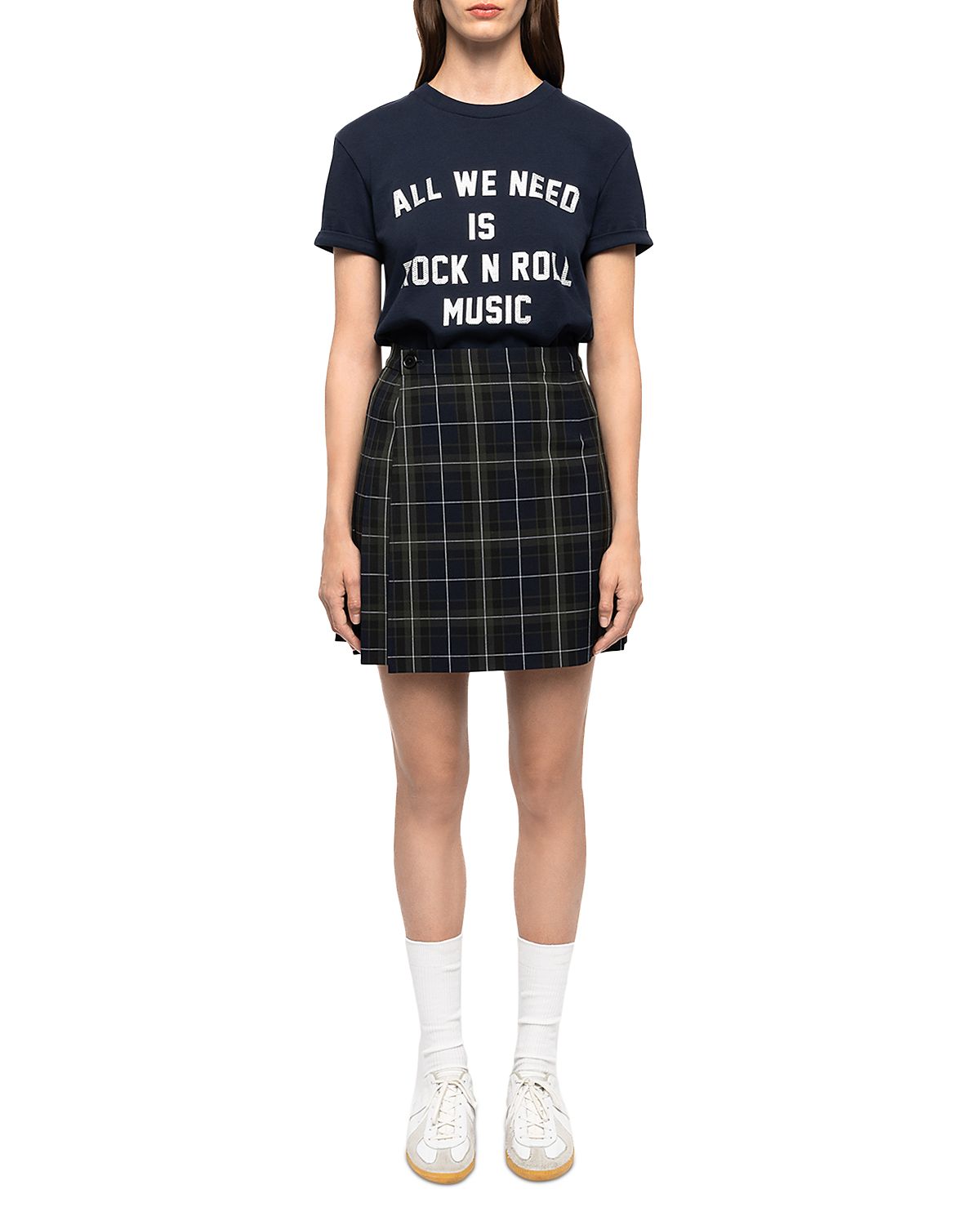 Zadig & Voltaire Jumi Tailleur Tartan Pleated Skirt