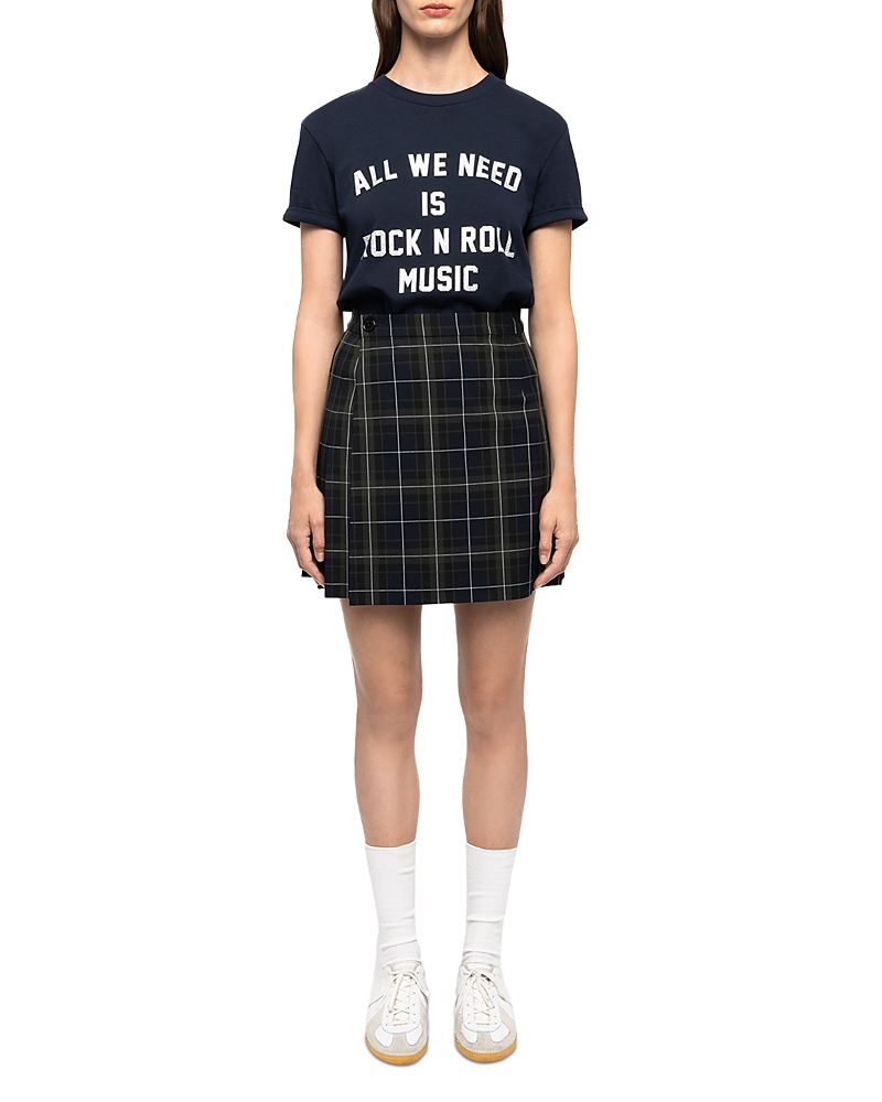 Zadig & Voltaire Jumi Tailleur Tartan Pleated Skirt