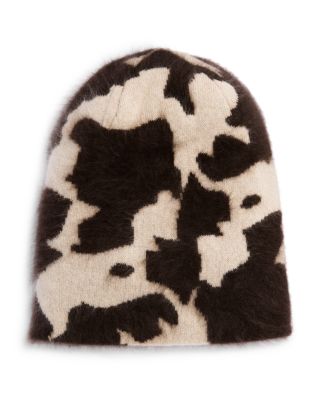Guest In Residence Grizzly Cow Print Cashmere Beanie