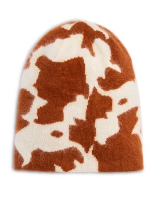 Grizzly Cow Print Cashmere Beanie