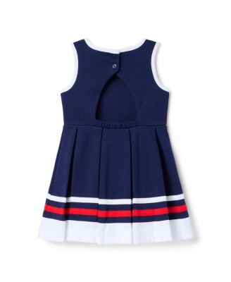 janie and jack blue dress Girl Prussian Blue The Satin Holiday Dress by Janie and Jack