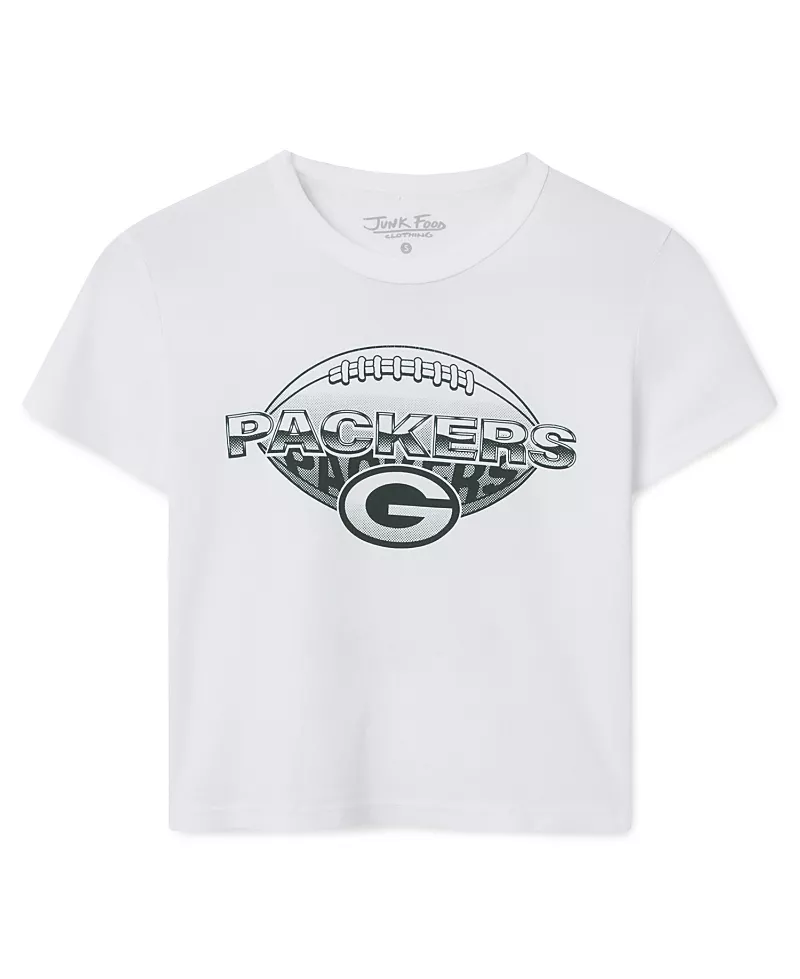 Junk Food Clothing Women's Green Bay Packers Repeat Baby Tee