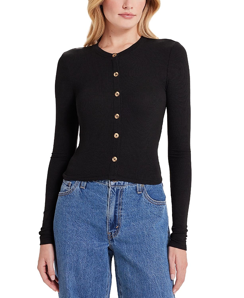 Goldie Lewinter Marina Ribbed Crop Cardigan
