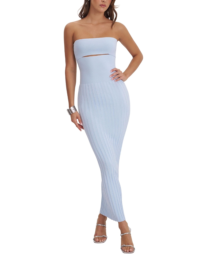 Miss Circle Yasmine Bamboo Knit Cutout Maxi Dress