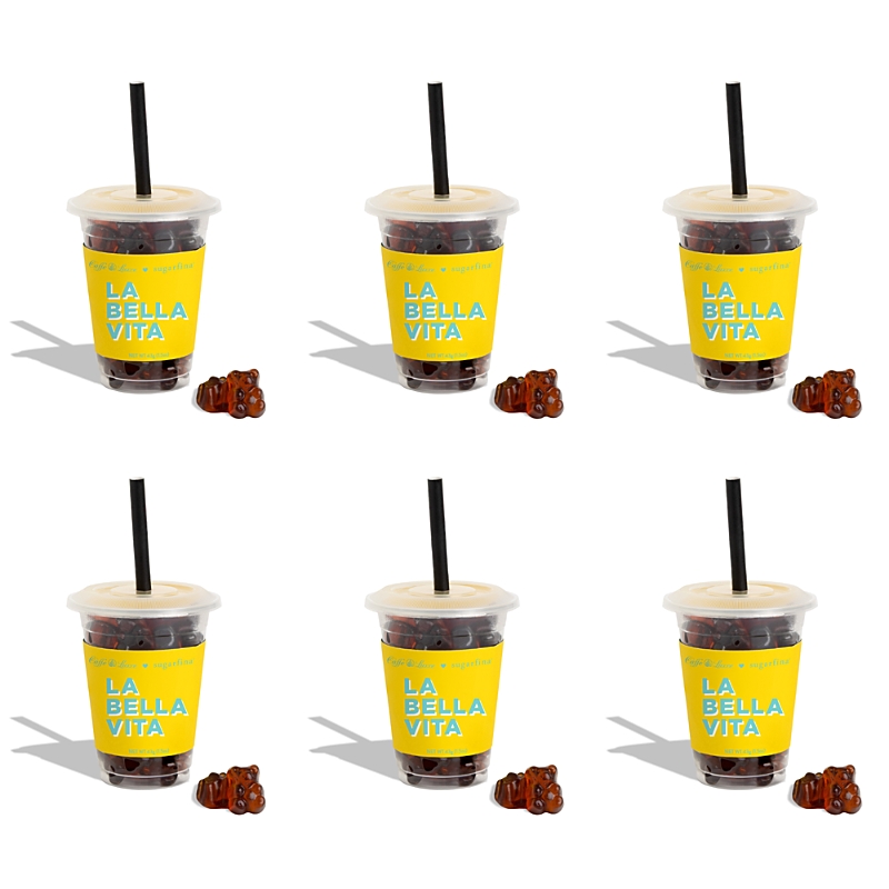 Sugarfina Espresso Bears 6 Piece Mini Coffee Cup Kit In Multi