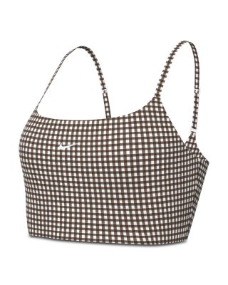 Dri-FIT Padded Longline Gingham Bra