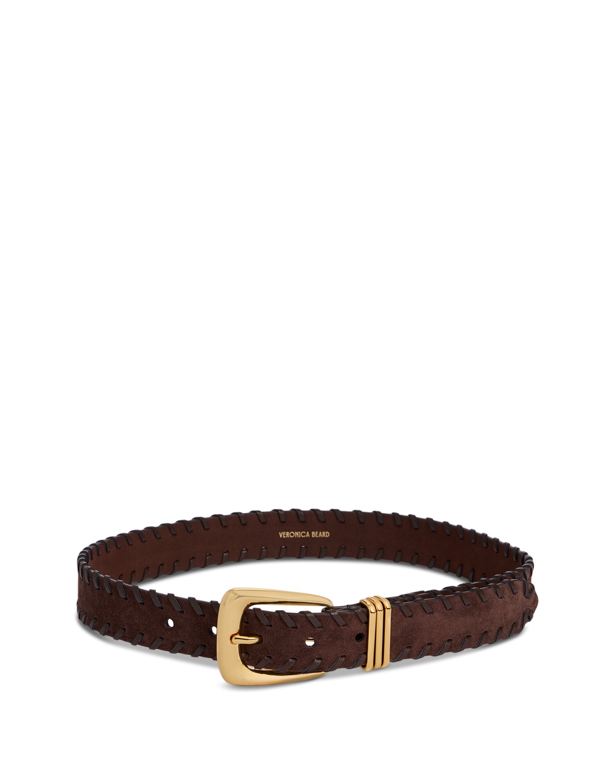 Arch Whipstitch Suede Belt