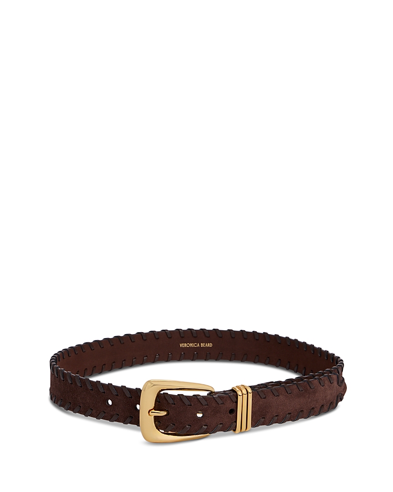 Veronica Beard Women's Arch Whipstitch Suede Belt
