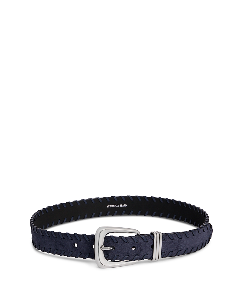 Veronica Beard Women's Arch Whipstitch Suede Belt