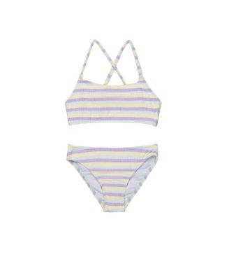 Girls' Lollipop Textured Criss Cross Strap Swim Set - Little Kid, Big Kid