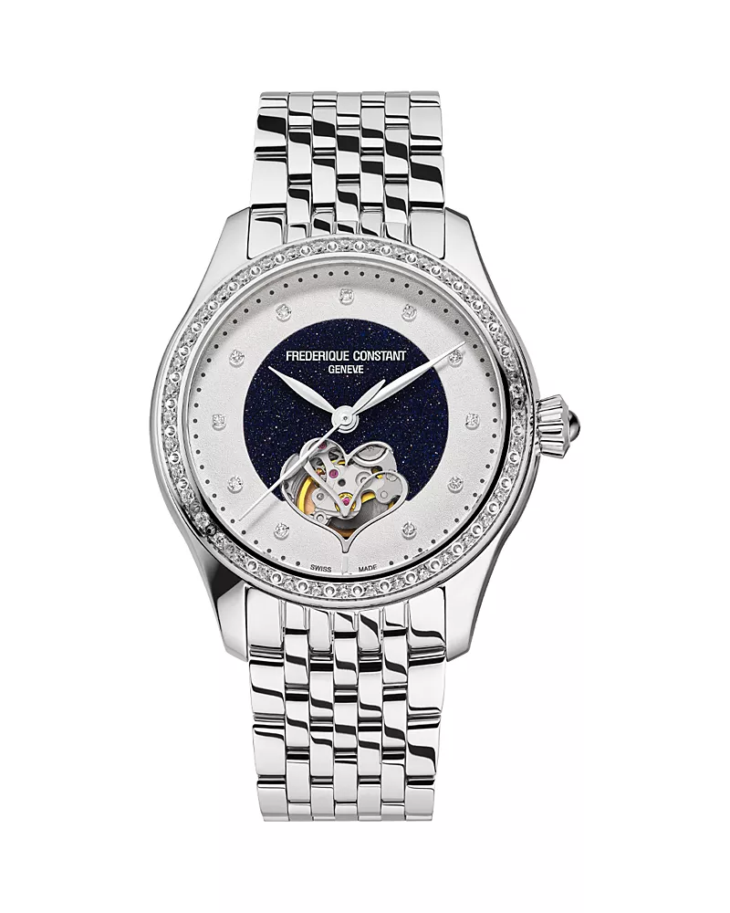 Frederique Constant Double Heartbeat Automatic Diamond Watch, 36mm