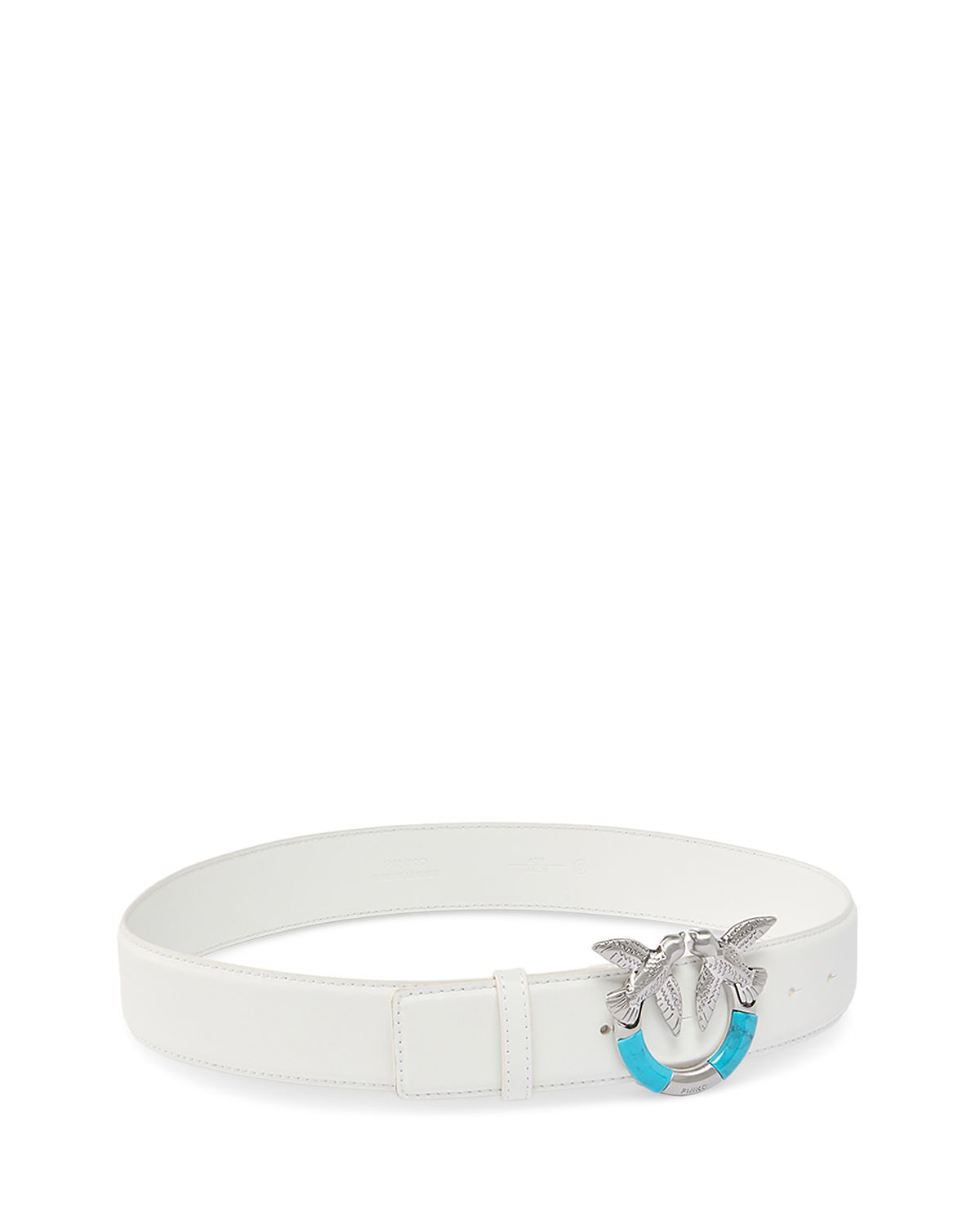 Pinko Love Berry Women's White Leather Belt