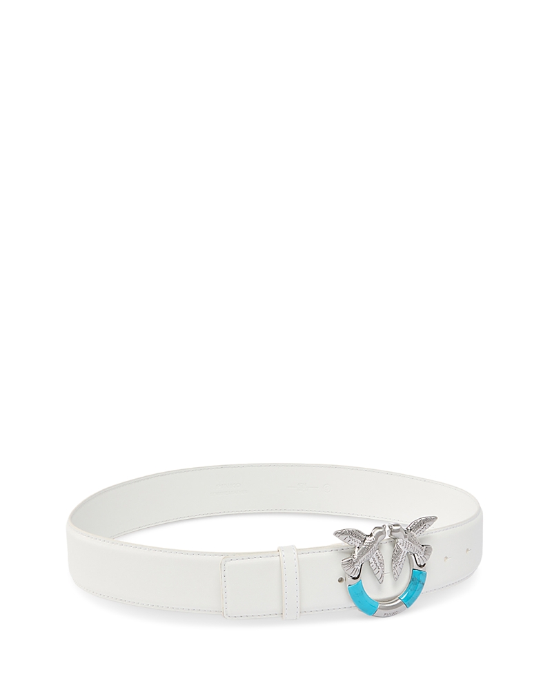 Pinko Love Berry Women's White Leather Belt